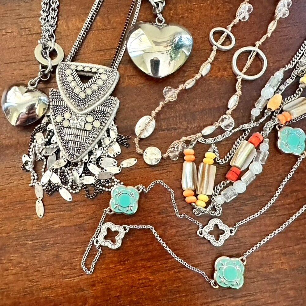 Designer jewelry Necklace Lot bundle - Heart Necklace & Bracelet